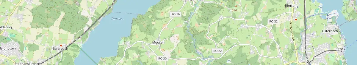 Karte mit den Selbstversorgerhäusern in Landkreis Rosenheim