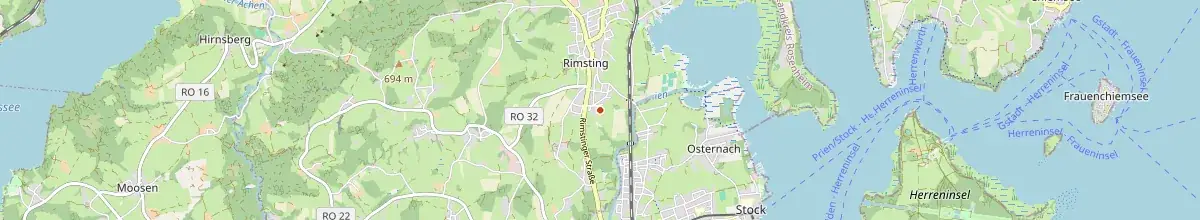 Karte mit den Selbstversorgerhäusern in Rimsting