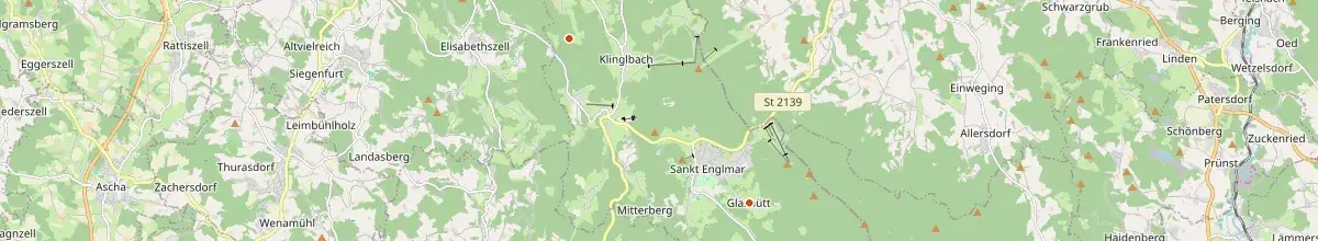 Karte mit den Selbstversorgerhäusern in Landkreis Straubing-Bogen