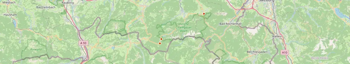 Karte mit den Selbstversorgerhäusern in Landkreis Traunstein