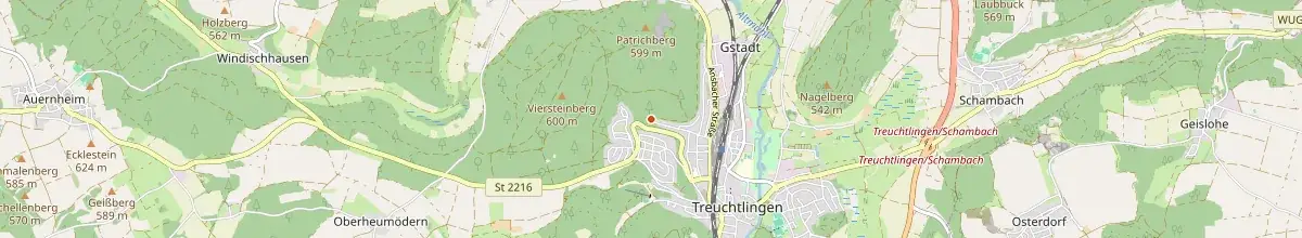 Karte mit den Selbstversorgerhäusern in Landkreis Weißenburg-Gunzenhausen