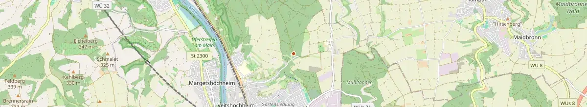 Karte mit den Selbstversorgerhäusern in Veitshöchheim
