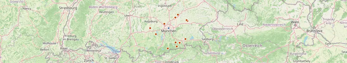 Karte mit den Selbstversorgerhäusern in München