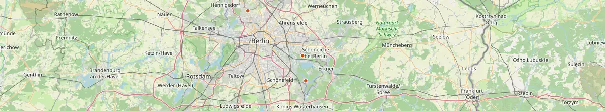 Karte mit den Selbstversorgerhäusern in Berlin