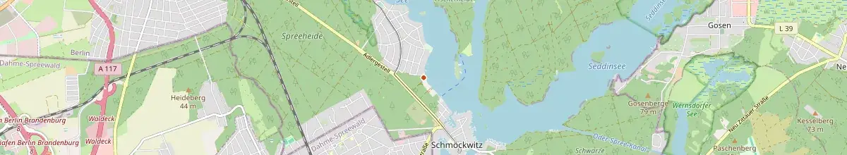 Karte mit den Selbstversorgerhäusern in Schmöckwitz