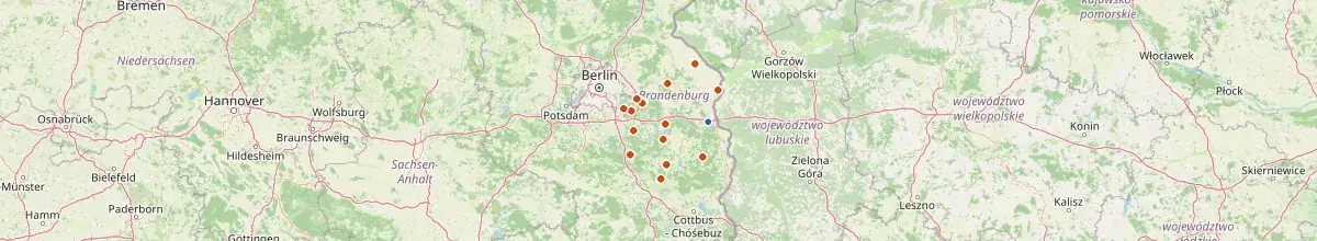 Karte mit den Selbstversorgerhäusern in Stadt Frankfurt (Oder)