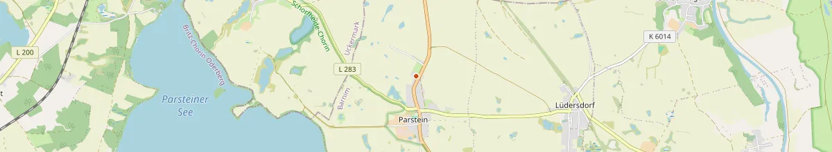 Karte mit den Selbstversorgerhäusern in Parsteinsee
