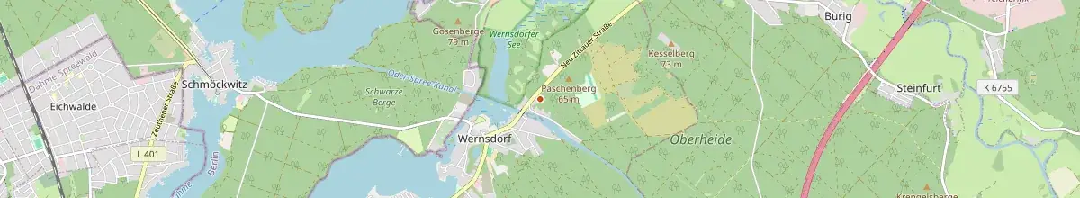 Karte mit den Selbstversorgerhäusern in Königs Wusterhausen
