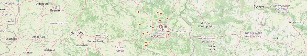 Karte mit den Selbstversorgerhäusern in Nauen