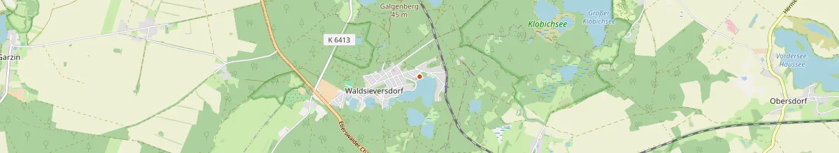 Karte mit den Selbstversorgerhäusern in Waldsieversdorf