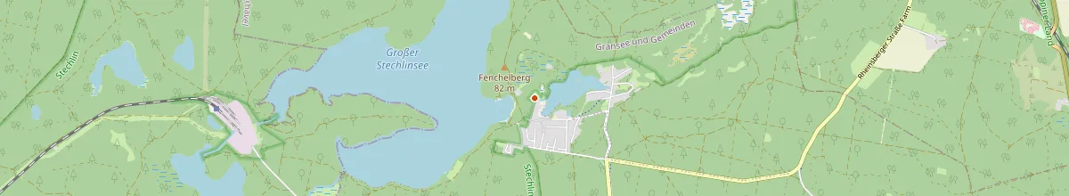 Karte mit den Selbstversorgerhäusern in Stechlin