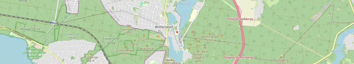 Karte mit den Selbstversorgerhäusern in Woltersdorf