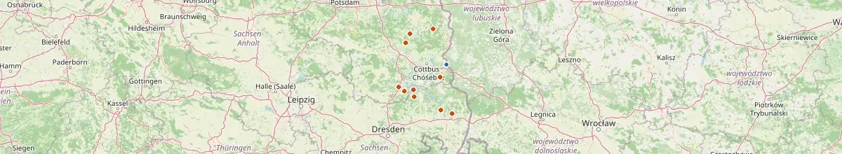 Karte mit den Selbstversorgerhäusern in Forst (Lausitz)