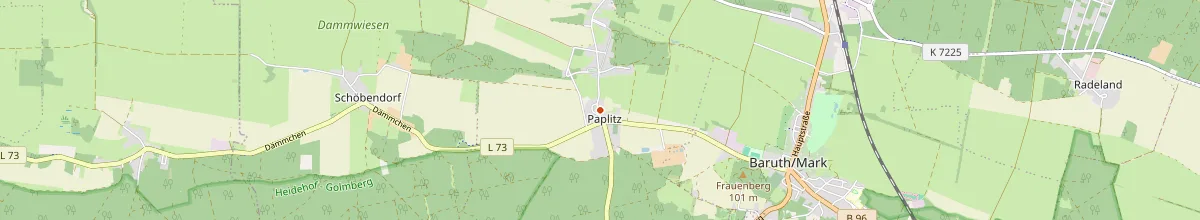 Karte mit den Selbstversorgerhäusern in Baruth/Mark