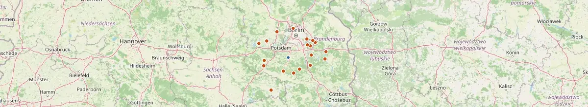 Karte mit den Selbstversorgerhäusern in Trebbin