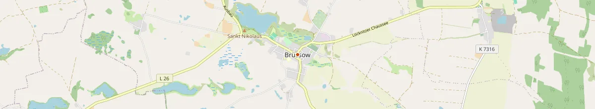 Karte mit den Selbstversorgerhäusern in Brüssow
