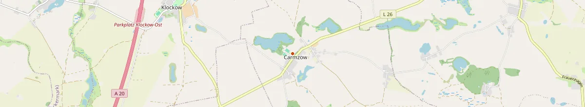 Karte mit den Selbstversorgerhäusern in Carmzow-Wallmow