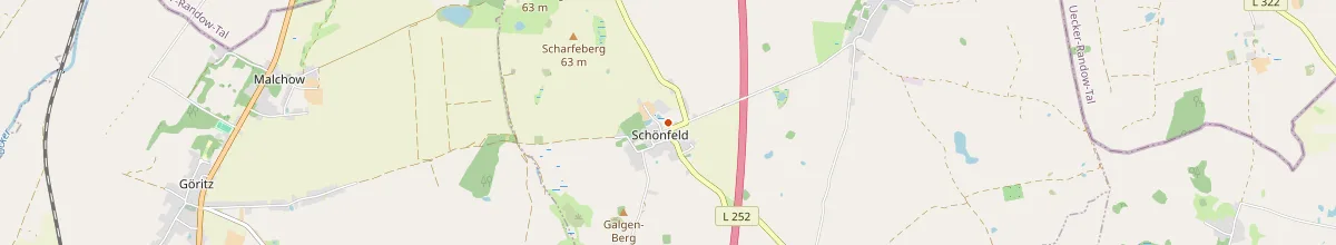 Karte mit den Selbstversorgerhäusern in Schönfeld
