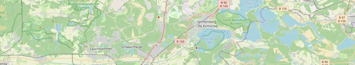 Karte mit den Selbstversorgerhäusern in Oberspreewald-Lausitz