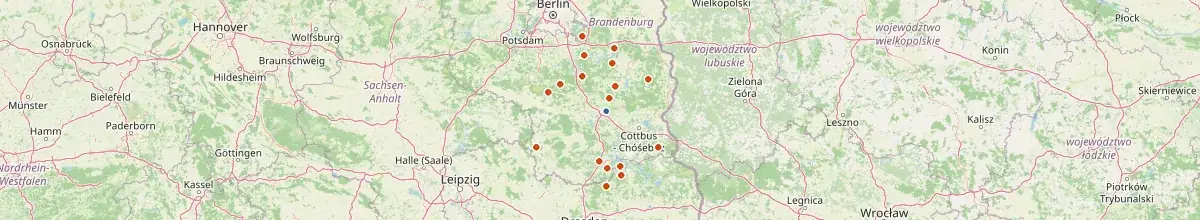 Karte mit den Selbstversorgerhäusern in Lübbenau/Spreewald