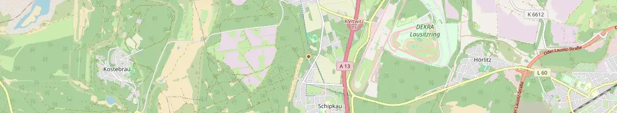 Karte mit den Selbstversorgerhäusern in Schipkau