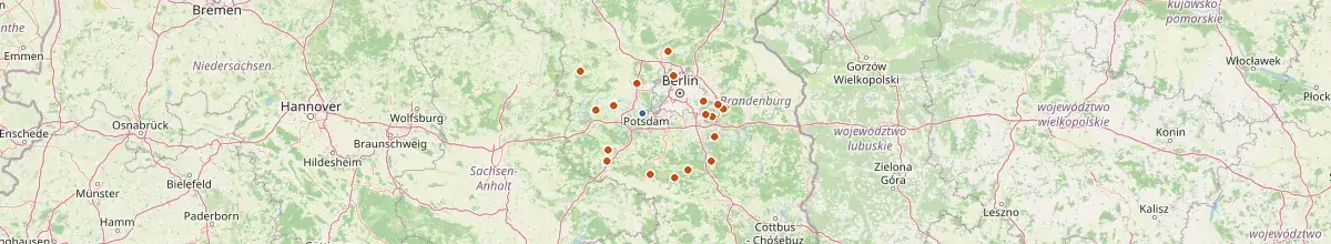 Karte mit den Selbstversorgerhäusern in Potsdam-Brandenburger Vorstadt