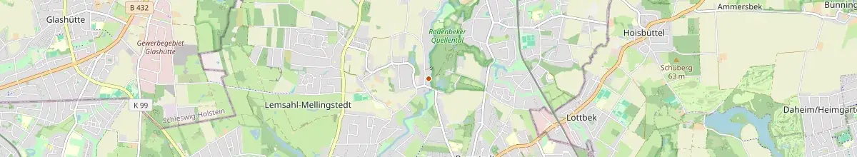 Karte mit den Selbstversorgerhäusern in Lemsahl-Mellingstedt