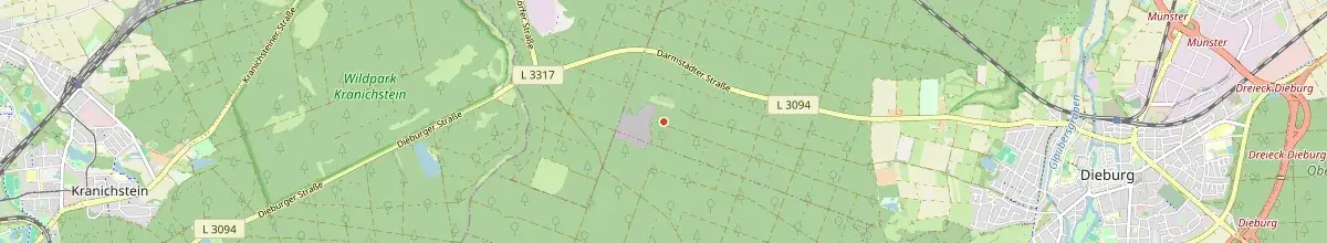 Karte mit den Selbstversorgerhäusern in Dieburg