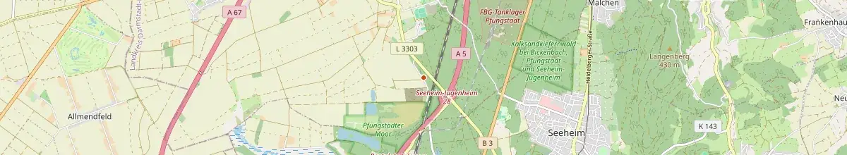 Karte mit den Selbstversorgerhäusern in Pfungstadt