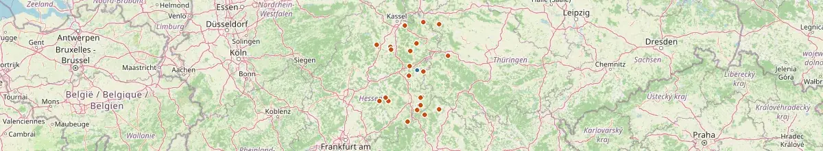 Karte mit den Selbstversorgerhäusern in Schenklengsfeld