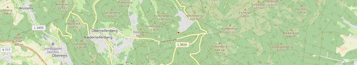 Karte mit den Selbstversorgerhäusern in Hochtaunuskreis
