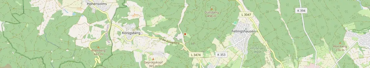 Karte mit den Selbstversorgerhäusern in Biebertal