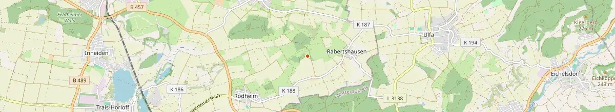 Karte mit den Selbstversorgerhäusern in Hungen