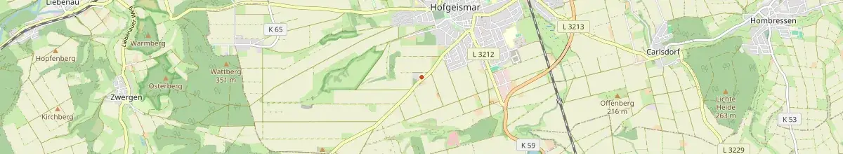 Karte mit den Selbstversorgerhäusern in Hofgeismar