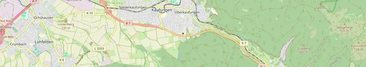Karte mit den Selbstversorgerhäusern in Kaufungen