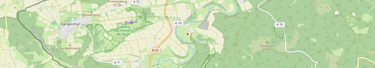 Karte mit den Selbstversorgerhäusern in Trendelburg