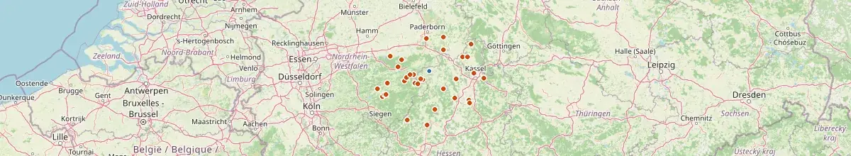 Karte mit den Selbstversorgerhäusern in Diemelsee