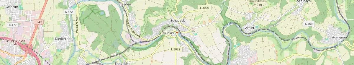 Karte mit den Selbstversorgerhäusern in Runkel