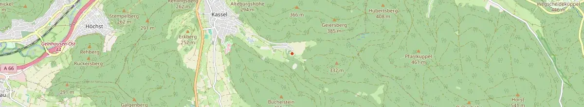 Karte mit den Selbstversorgerhäusern in Biebergemünd
