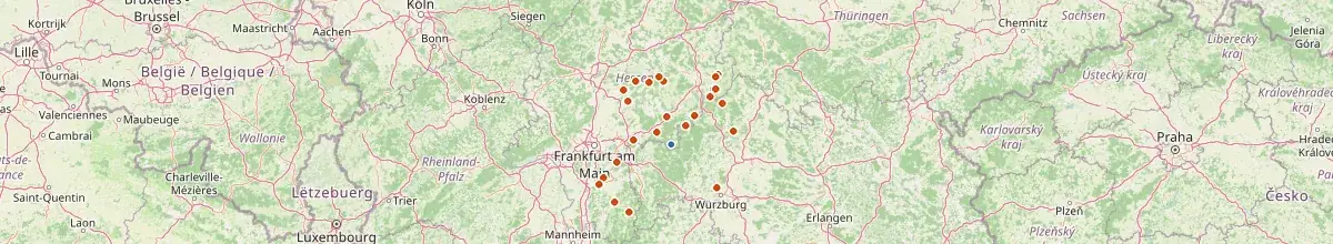 Karte mit den Selbstversorgerhäusern in Flörsbachtal