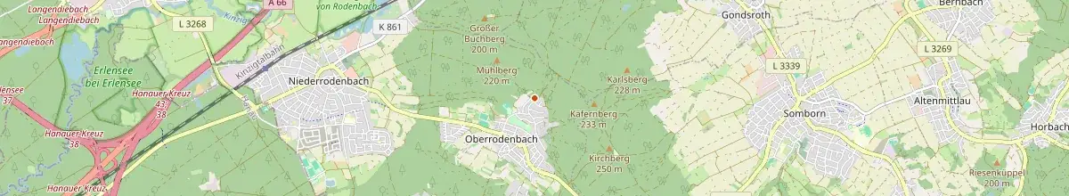 Karte mit den Selbstversorgerhäusern in Rodenbach