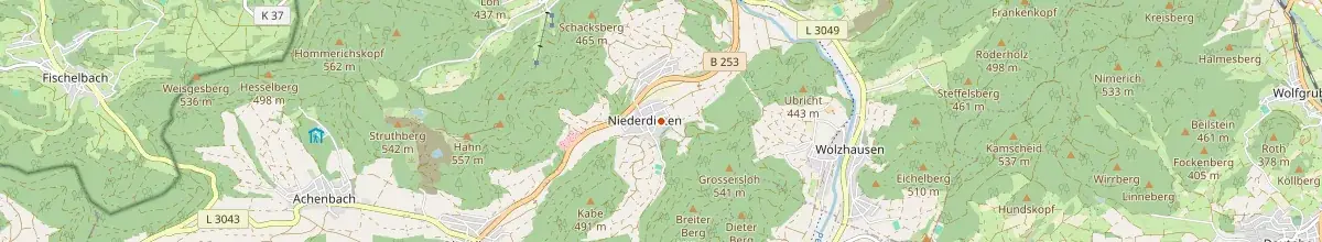 Karte mit den Selbstversorgerhäusern in Breidenbach
