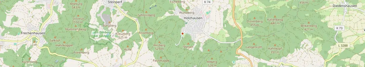 Karte mit den Selbstversorgerhäusern in Dautphetal