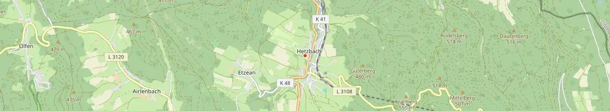 Karte mit den Selbstversorgerhäusern in Oberzent