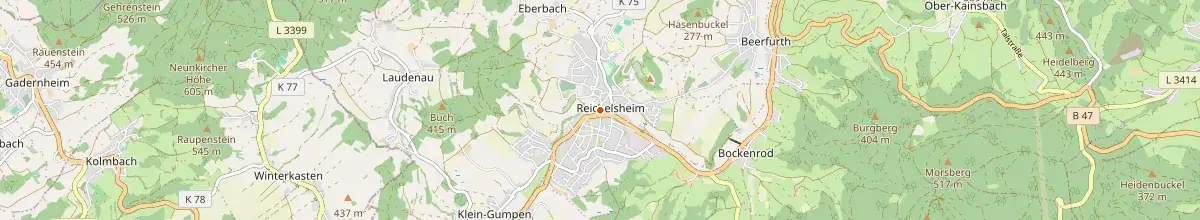 Karte mit den Selbstversorgerhäusern in Reichelsheim (Odenwald)