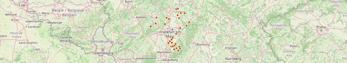 Karte mit den Selbstversorgerhäusern in Offenbach am Main
