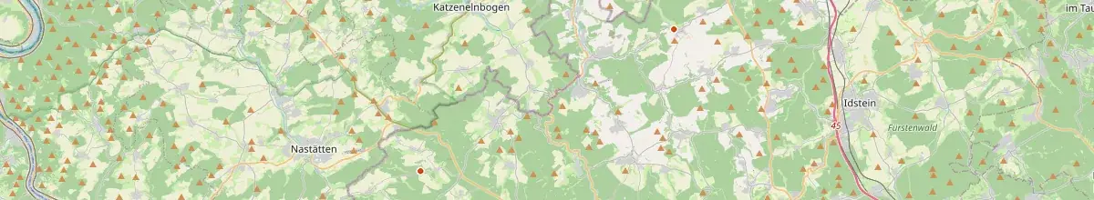 Karte mit den Selbstversorgerhäusern in Rheingau-Taunus-Kreis