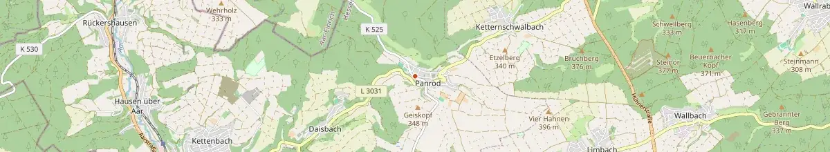 Karte mit den Selbstversorgerhäusern in Aarbergen
