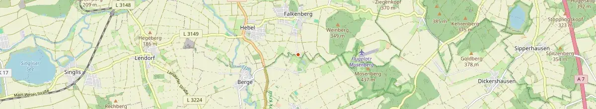 Karte mit den Selbstversorgerhäusern in Wabern