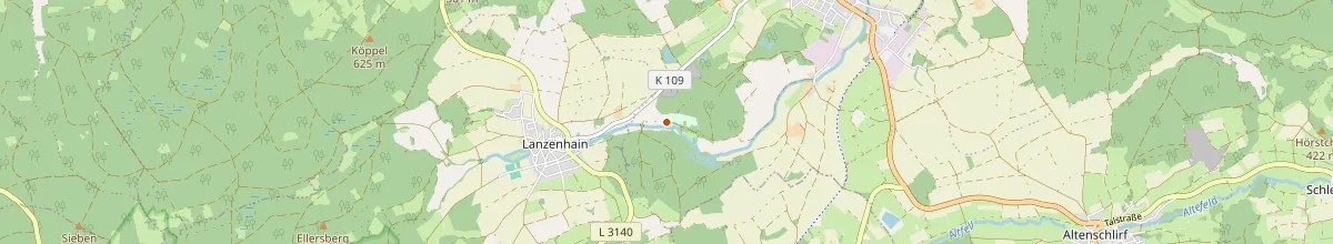 Karte mit den Selbstversorgerhäusern in Herbstein